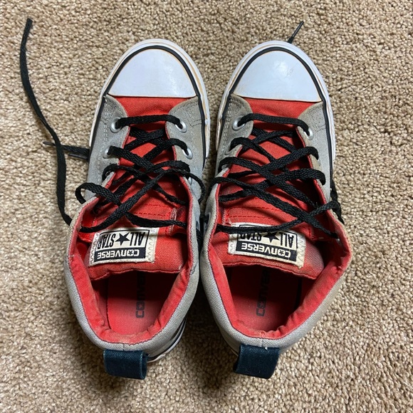 Old school converse, Red and gray, Junior size 2 - Picture 7 of 8